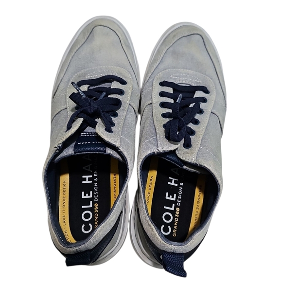 Cole Haan Men’s Grand 360 Canvas Sneakers Gray Blue Size 10 Casual Shoes Classic - Picture 2 of 7